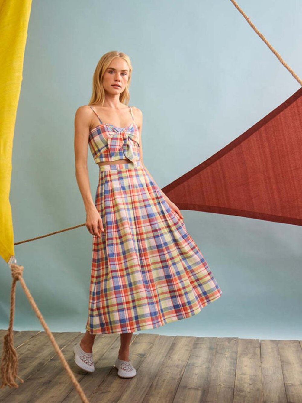 NEW with tag HUNTER BELL MAISON SKIRT HARBOR CLUB MADRAS size 6 & 8 PERFECT!
